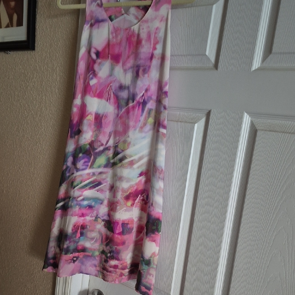Cynthia Rowley Pink and Purple Midi Dress